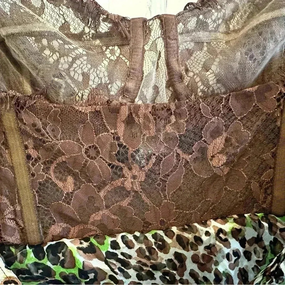 DUNDAS x REVOLVE Williamsburg Maxi Dress in Green Leopard Size L - Picture 7 of 8